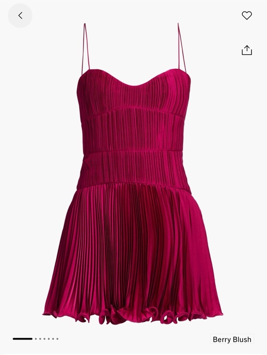 AMUR Dresses & Skirts - AMUR Pleated satin minidress NEW WITH TAGS!!